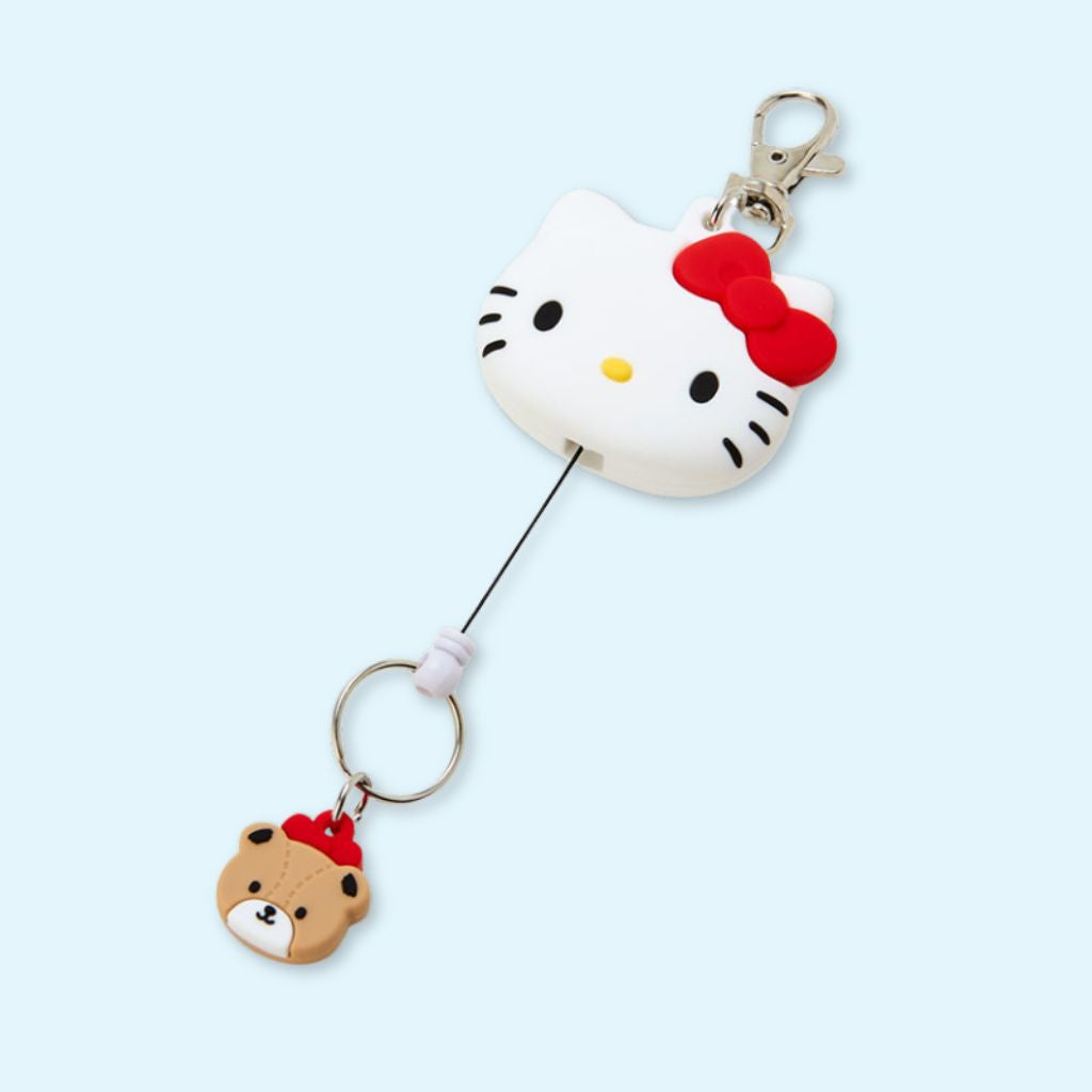 Porte-clé rétractable tête Hello Kitty 3D