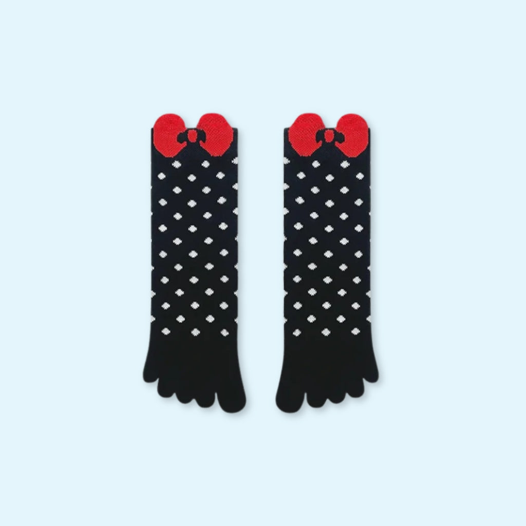 Chaussettes doigt de pied à petit pois