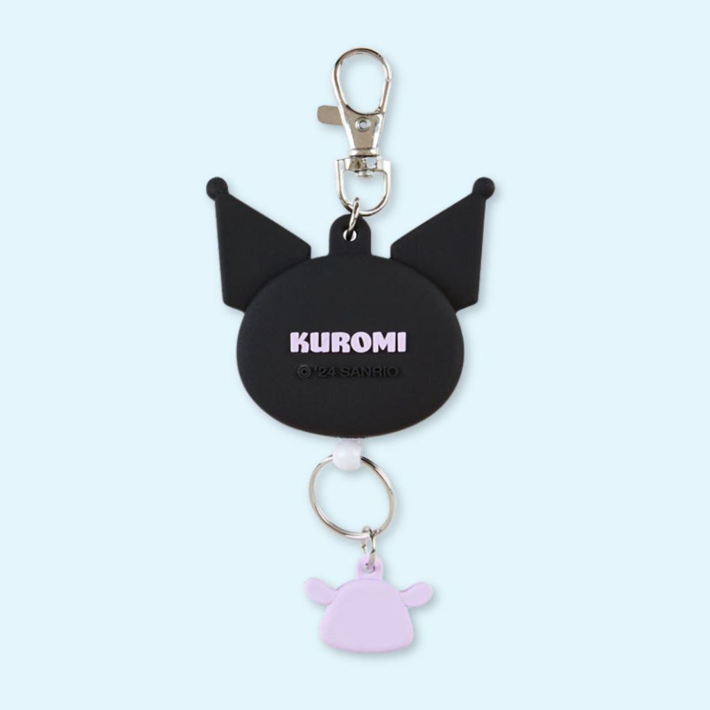 Porte-clé rétractable tête kuromi 3D
