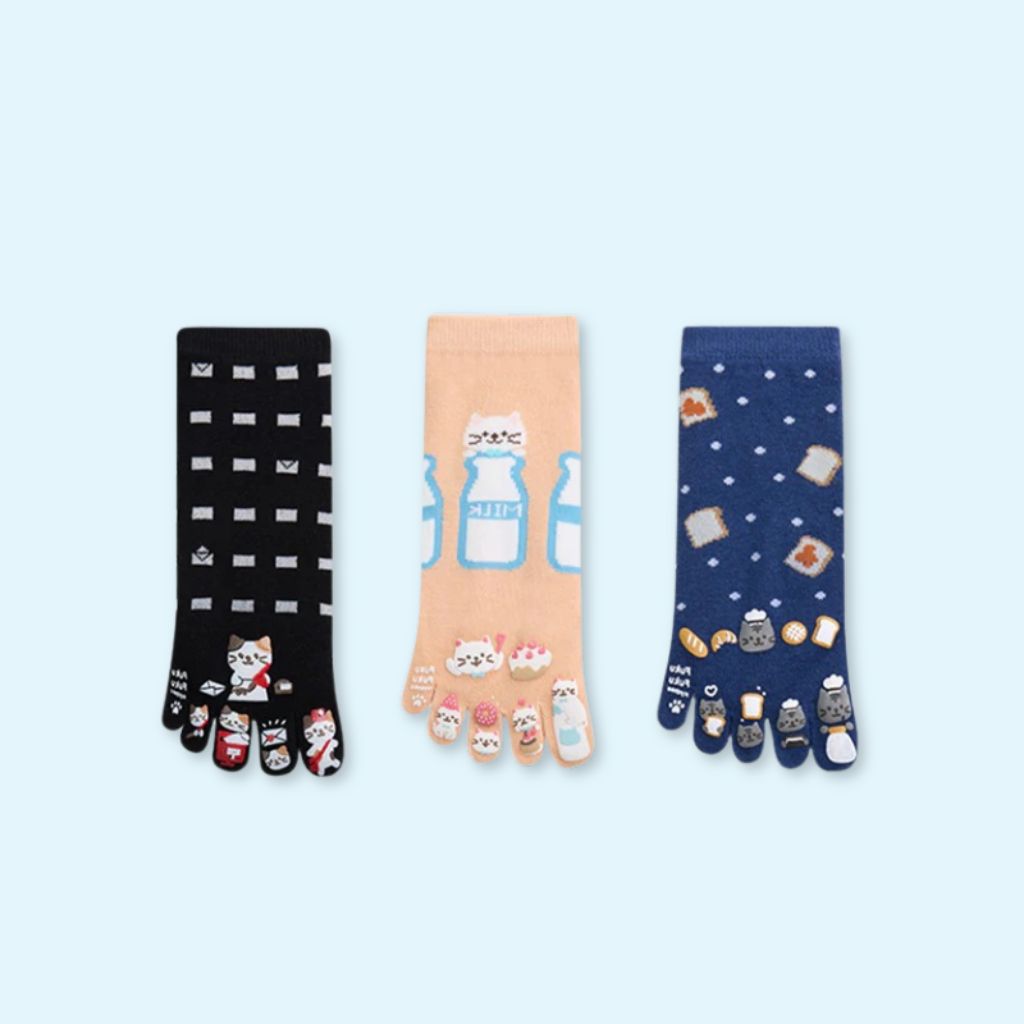 Chaussettes doigt de pied Fuku Fuku Nyanko