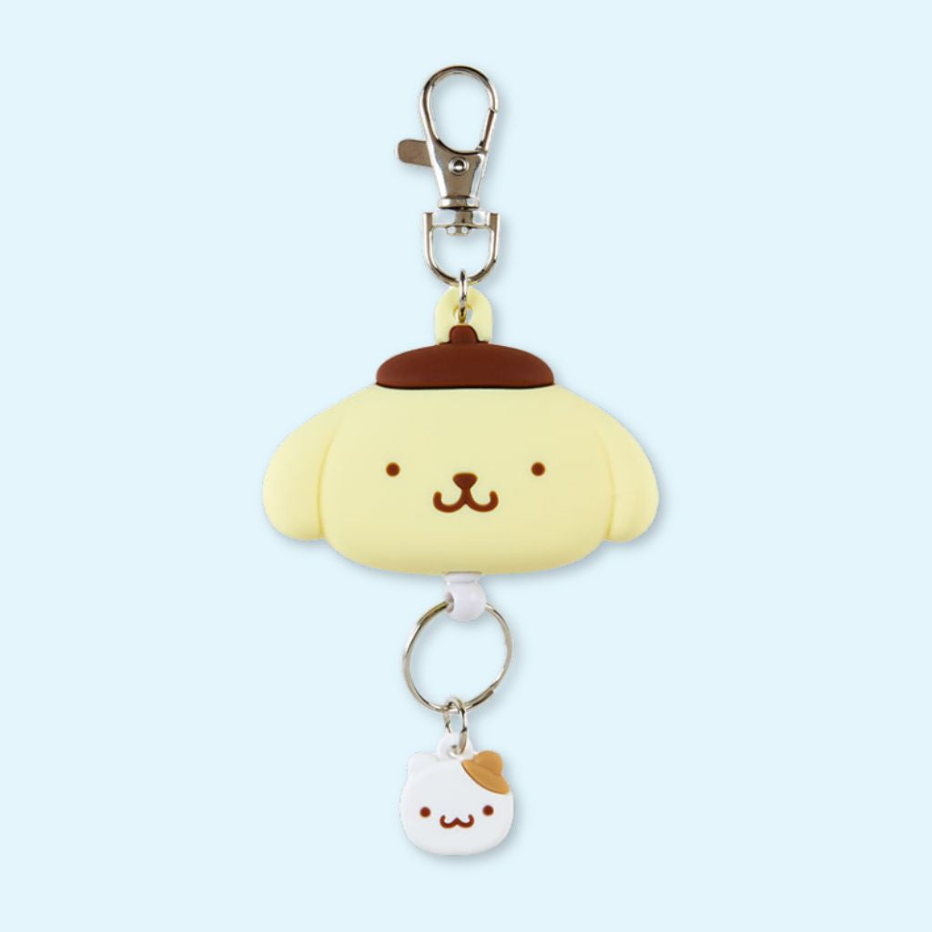 Porte-clé rétractable tête pompompurin 3D