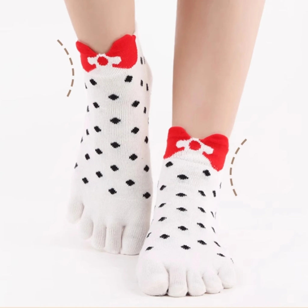 Chaussettes doigt de pied à petit pois