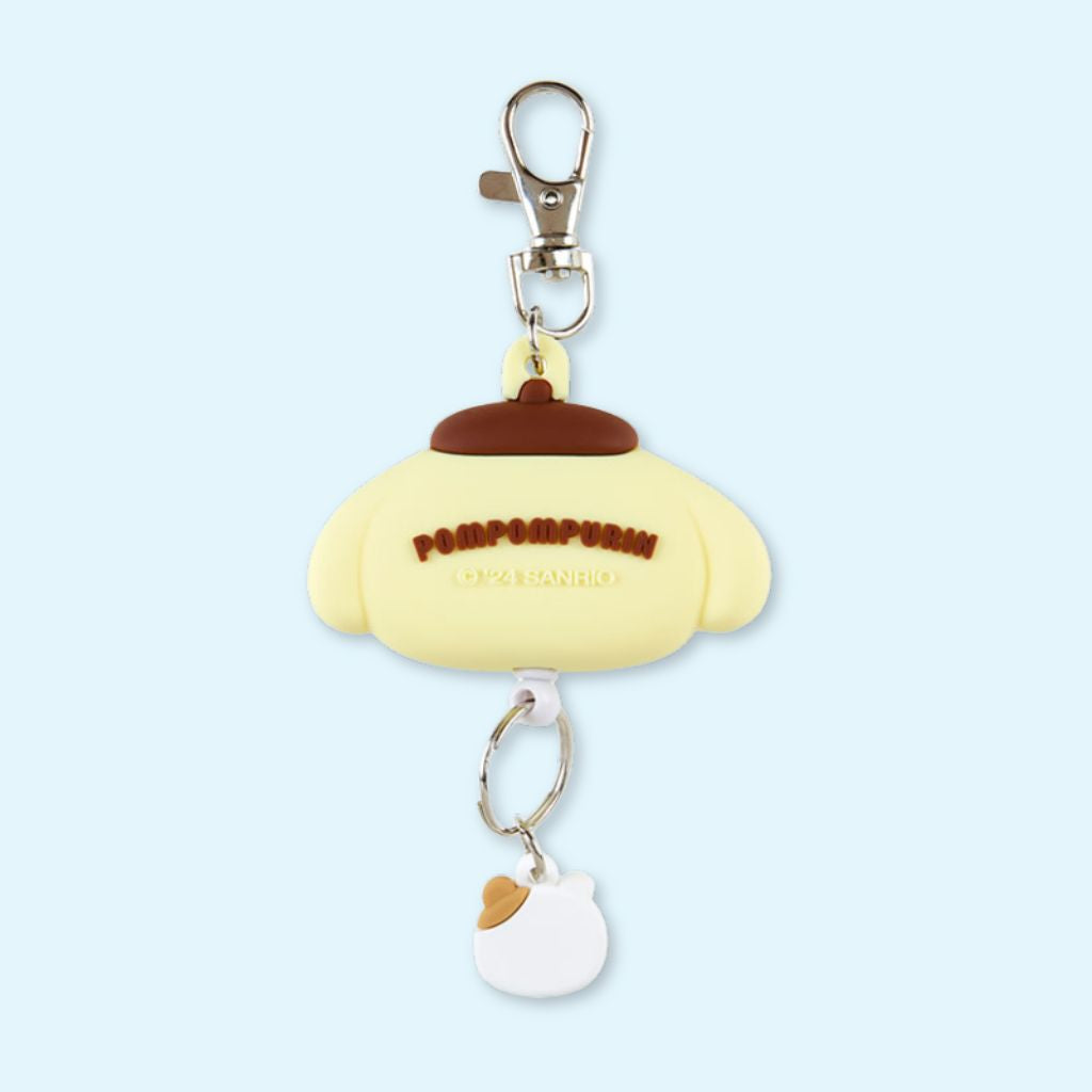 Porte-clé rétractable tête pompompurin 3D