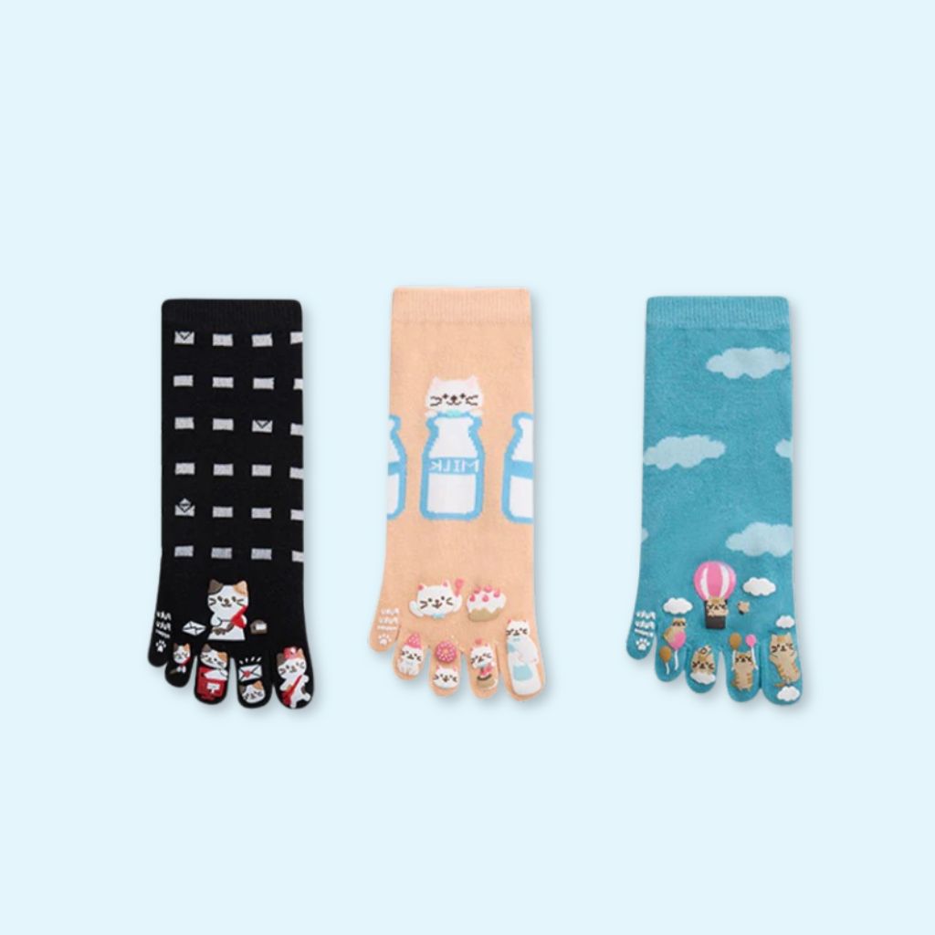 Chaussettes doigt de pied Fuku Fuku Nyanko