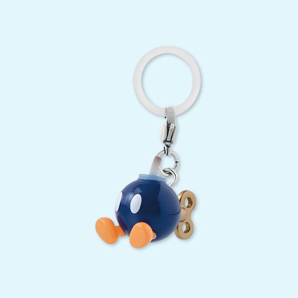 Super Mario Charm Keychain - Bob-omb