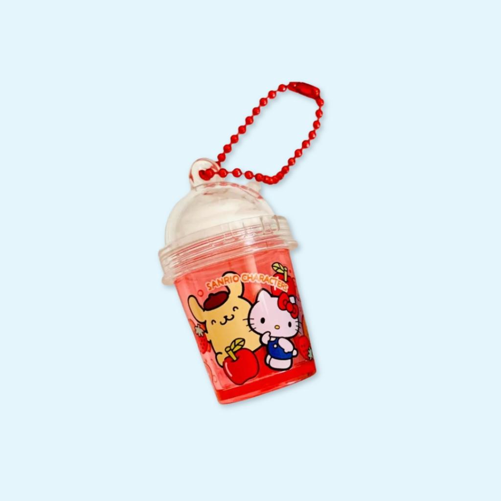 Hello Kitty and Pompompurin's Frappe keycharm