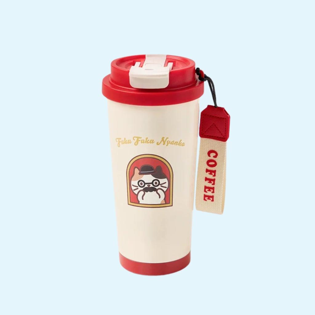 Fuku Fuky Nyanko Michelangelo Thermos Bottle with Strap - 500ml