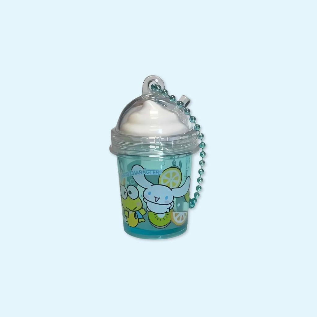 Cinnamoroll and Keroppi's Frappe keycharm