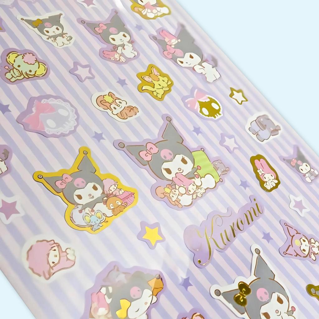Kuromi Decorative Gold Sticker Set