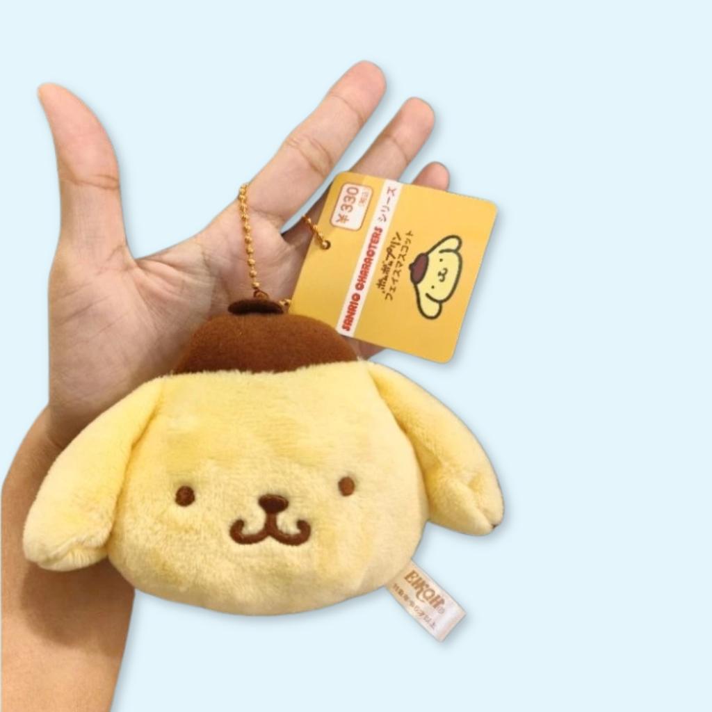 Pompompurin Face mascot plush keycharm