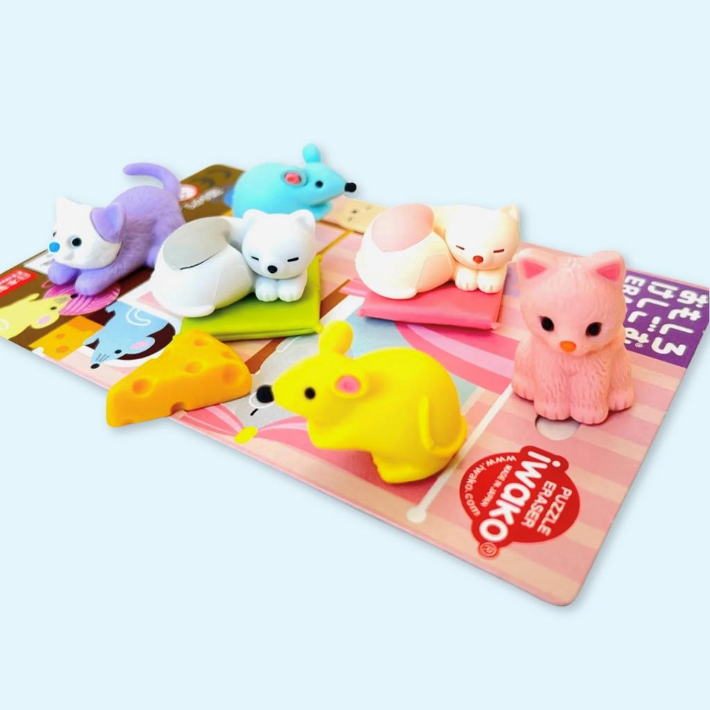 Cat & Mouse Edition - Iwako Eraser Set