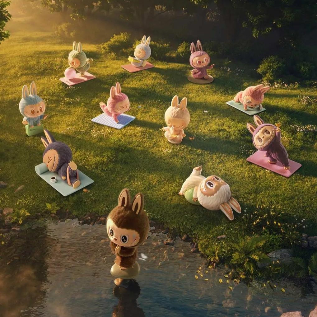 The Monsters Lazy Yoga series figures (Labubu)