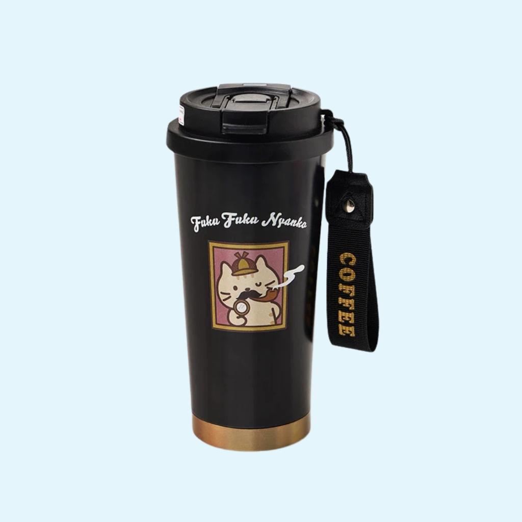 Fuku Fuky Nyanko Chachamaru - Thermos Bottle with Strap - 500ml