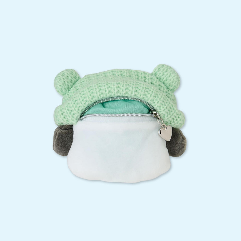 Mini plush keychain pouch